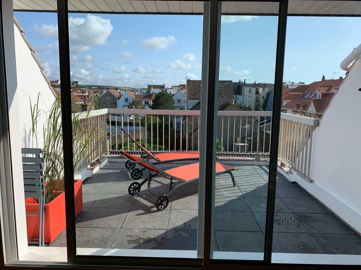 La Terrasse Vue Mer Du 42 Ferber, Plein Sud Wifi Wimereux Exterior foto